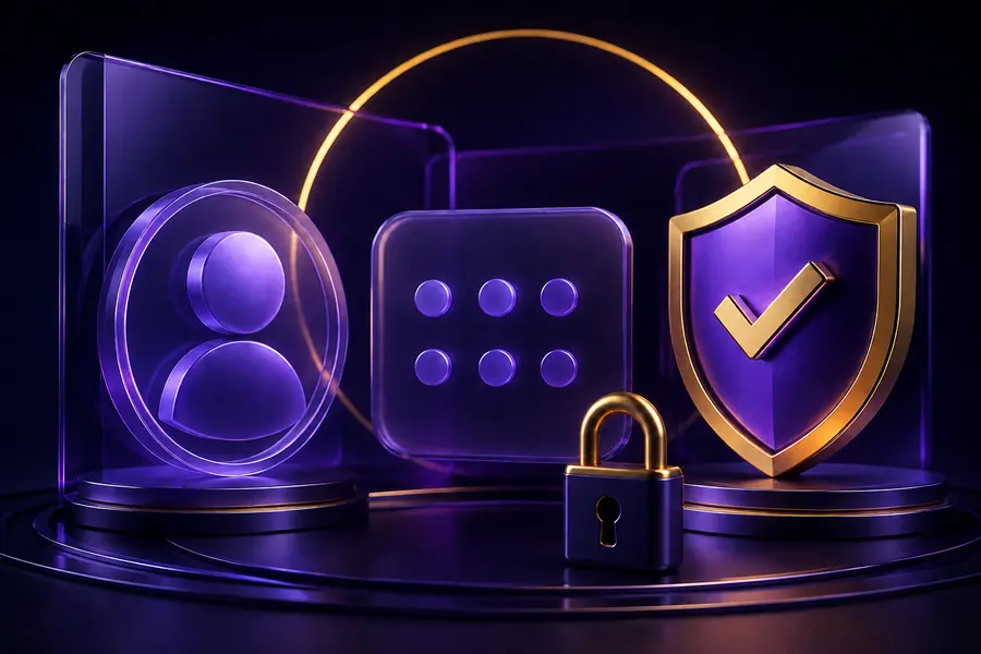 Secure One Lottery account access with OTP and shield